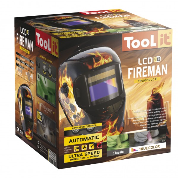 Сварочная маска LCD FIREMAN 9-13 TRUE COLOR GYS 062269